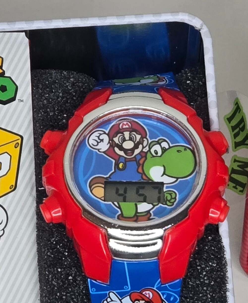 Accutime Super Mario and Yoshi Kids Digital Flashing LCD Watch